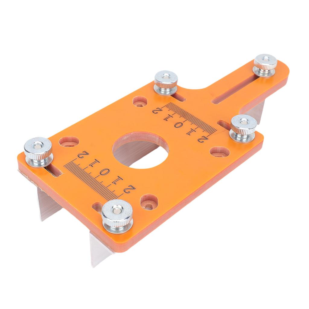 Wood Trimmer Router Base with Limiter Adjustable Grooving Depth Wood Router Slotting Locator Bracket for Woodworking