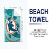 Miami Dolphins Logos Print Beach Towel, Large Soft Quick Dry Towel for Beach Camping Swimming