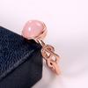 Neue Romantische Rose Gold Farbe Ring Frauen Solitaire Rosa Stein Prinzessin Party Finger Zubehör Mode Schmuck Ring Nettes Geschenk