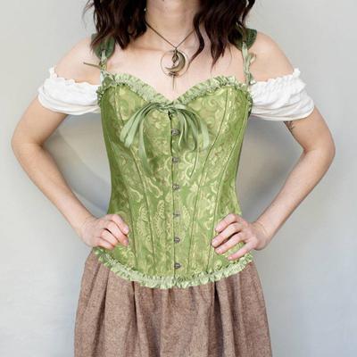 Women Corset Tops Off Shoulder Lace Bow Tie Design Regular Fit Shapewear Perfect Figure Lace-up Waist Trainer