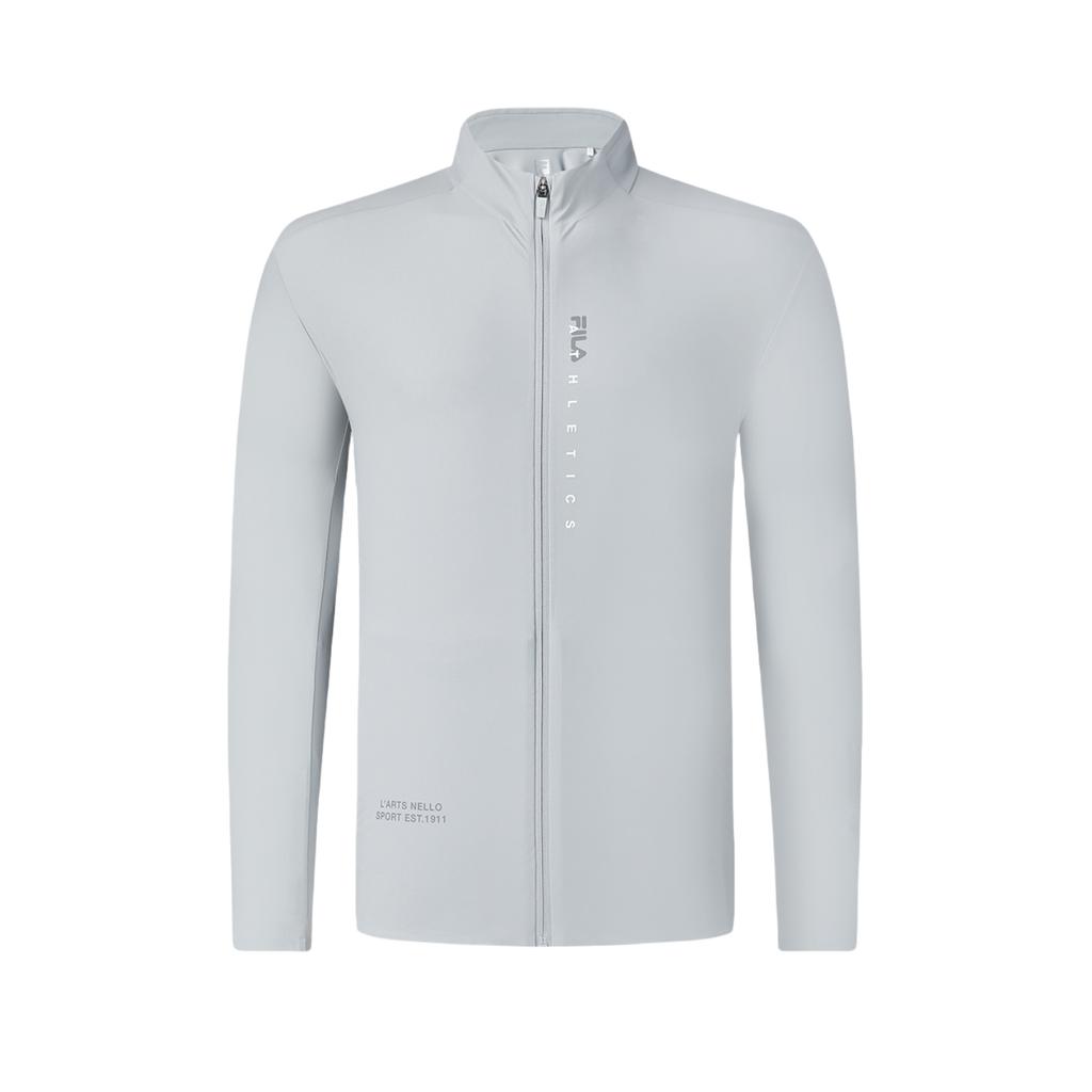 FILA Fitness Fashion Sports Knitted Top Men Tops Stone-Gray A11M421505FCC