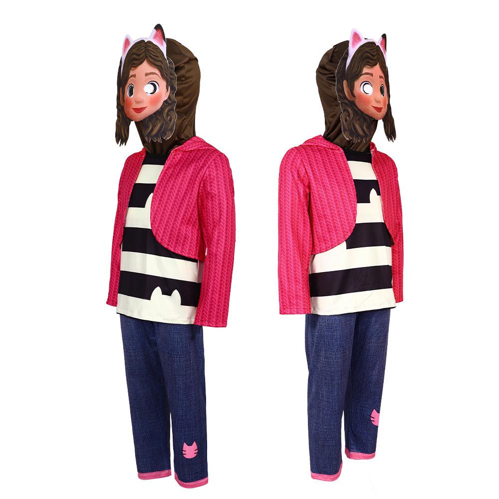 Cosplay Gabbys Dollhouse Costume Cartoon Jumpsuit Halloween Party Fashion Gift