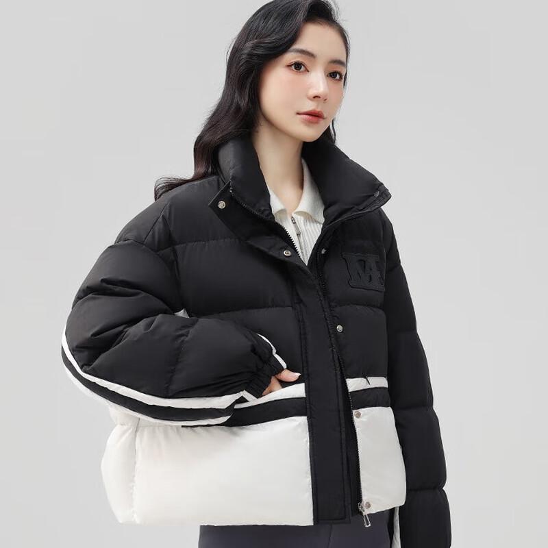 Yaya Women's Winter Contrast Stand-Collar Short Puffer Jacket