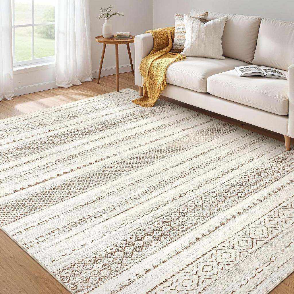Bohemian Carpet Moroccan Farmhouse Neutral Wind Anti Pollution Indoor Rug Home Bedroom Dining Table Office Room Decoration Mat