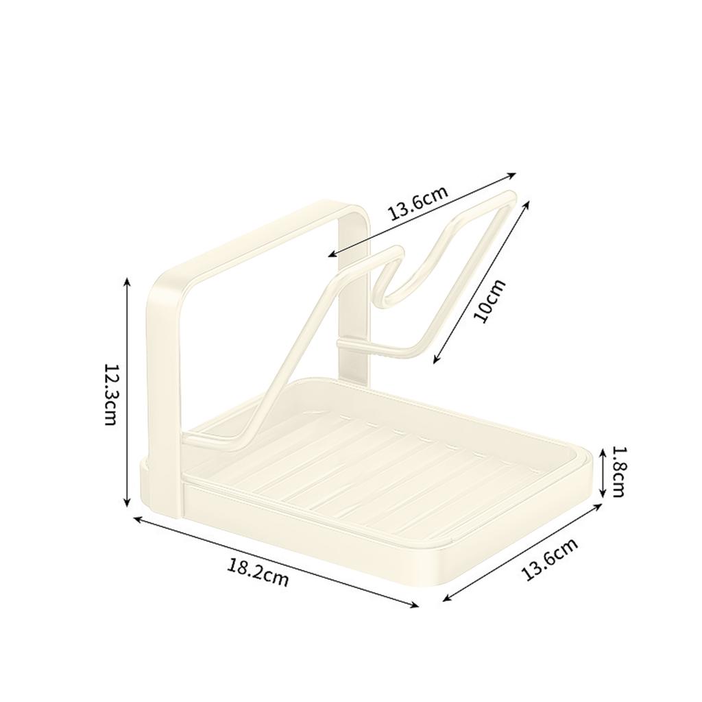 Double Layer Pot Lid Rack Non-slip Draining Pot Lid Organizer Large Capacity Draining Kitchen Storage Rack Cutting Board Holder