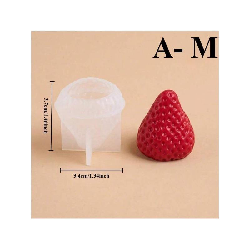 Strawberry Silicone Candle Mold 3D Fruit Craft DIY Baking Resin Chocolate Fondant Decorative Molds Handmade Party Supplies