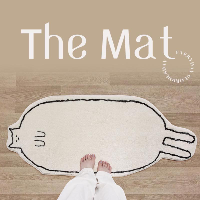 Modern Cat-Feel Imitation Cashmere Non-Slip Carpet for Bedroom, Living Room, and Coffee Table