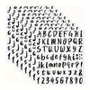 PVC Alphabet and Number Stickers Set–72pcs/sheet Self-Adhesive Vinyl Lettering Decals for Signs,Single Use Classroom