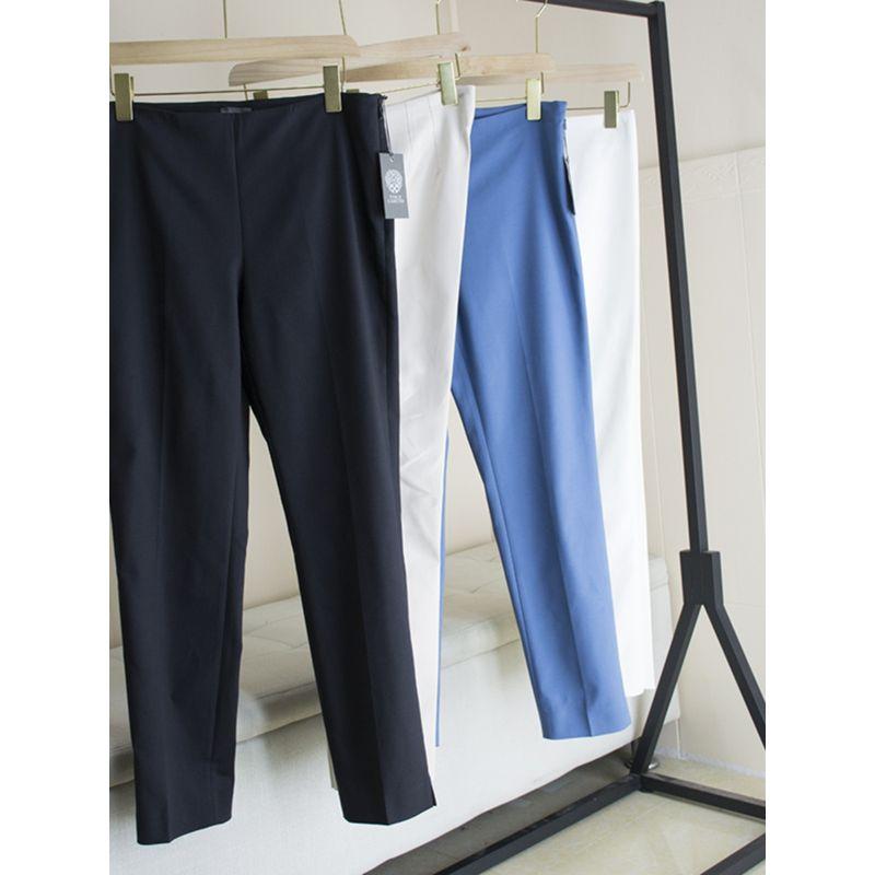[M] Cotton Blended Classy Simple Style Pull-up Cropped Pants