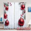 2D Flat Printing  JIT 2pcs   Curtains (Without Rod) Festive Windowframe Modern Curtains Roller Blinds 100% Polyester Curtains