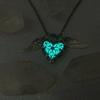 Flying Heart with Rose Wings Luminous Necklace