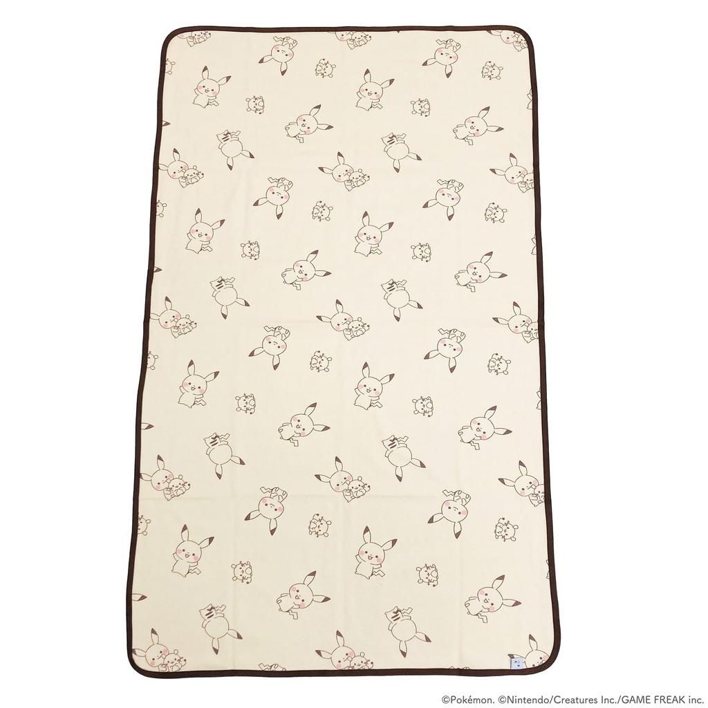 MORIPiLO Morishita Monpoke Baby Waterproof Sheet Pokemon Pikachu 70x120cm Bedwetting Sheet Children Nursery Nap Blanket Character Goods Yellow 4621281