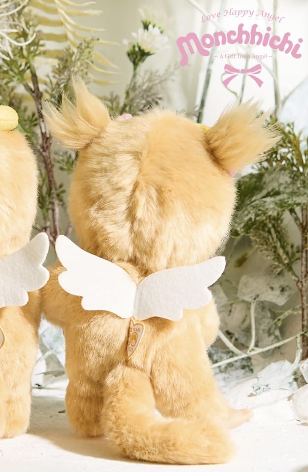 Monchhichi Shinako S Zuckerwatte SS Schlüsselanhänger mit großem Gesicht Einhorn Liebe Glücklicher Engel S Mädchen 3er Set
