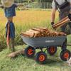 Poly Garden Dump Cart Heavy-duty Yard Carts and Wagons 4 cu.ft 600 lbs