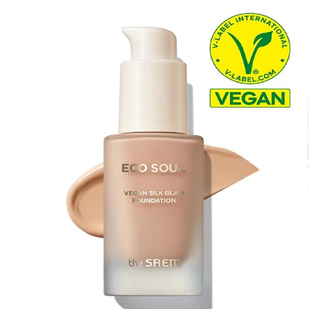 ECO SOUL Vegan Silk Glam Foundation 23 Natural Beige 30ml_US Foundation 23 Natural Bay 30ml