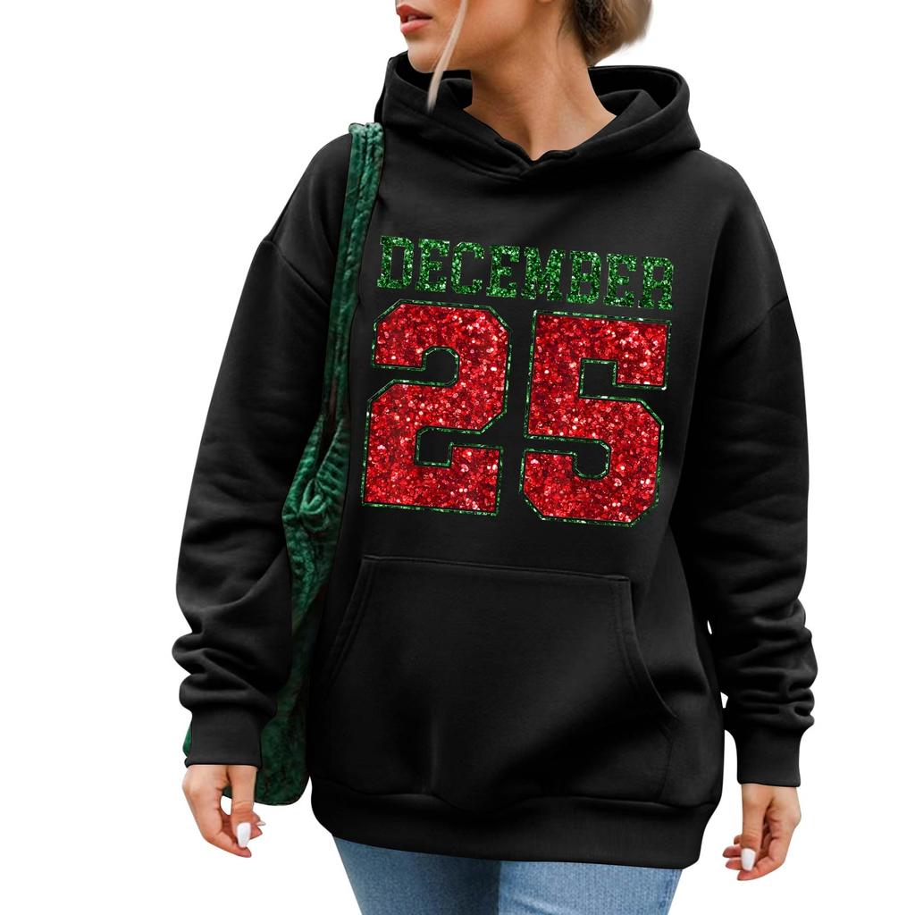 Damska Moda Casual Długi Rękaw Drukowany Okrągły Dekolt Bluza Pulowerowa