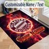 Custom Text Printed Rug Bayern Munich Non Slip Floor Carpet For Home Room Decor