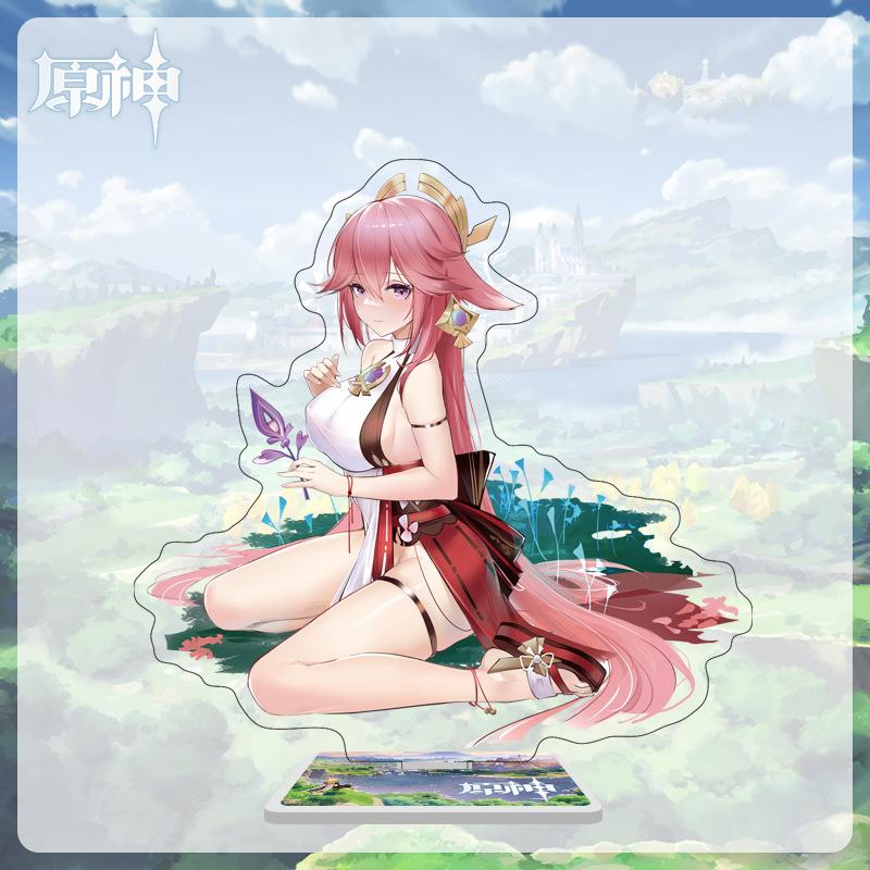 

Акриловая большая стойка высотой 16 см с персонажами из Мондштадта, Ли Юэ и Инадзума из Genshin Impact 16cm