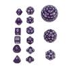 Set di 15 dadi poliedrici da 3 a 100 facce Set completo di dadi poliedrici per giochi da tavolo giochi di ruolo