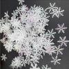 300pcs Christmas Snowflakes Confetti Mini Snowflakes Xmas Tree Ornaments Home Winter Christmas Party Decorations Supplies