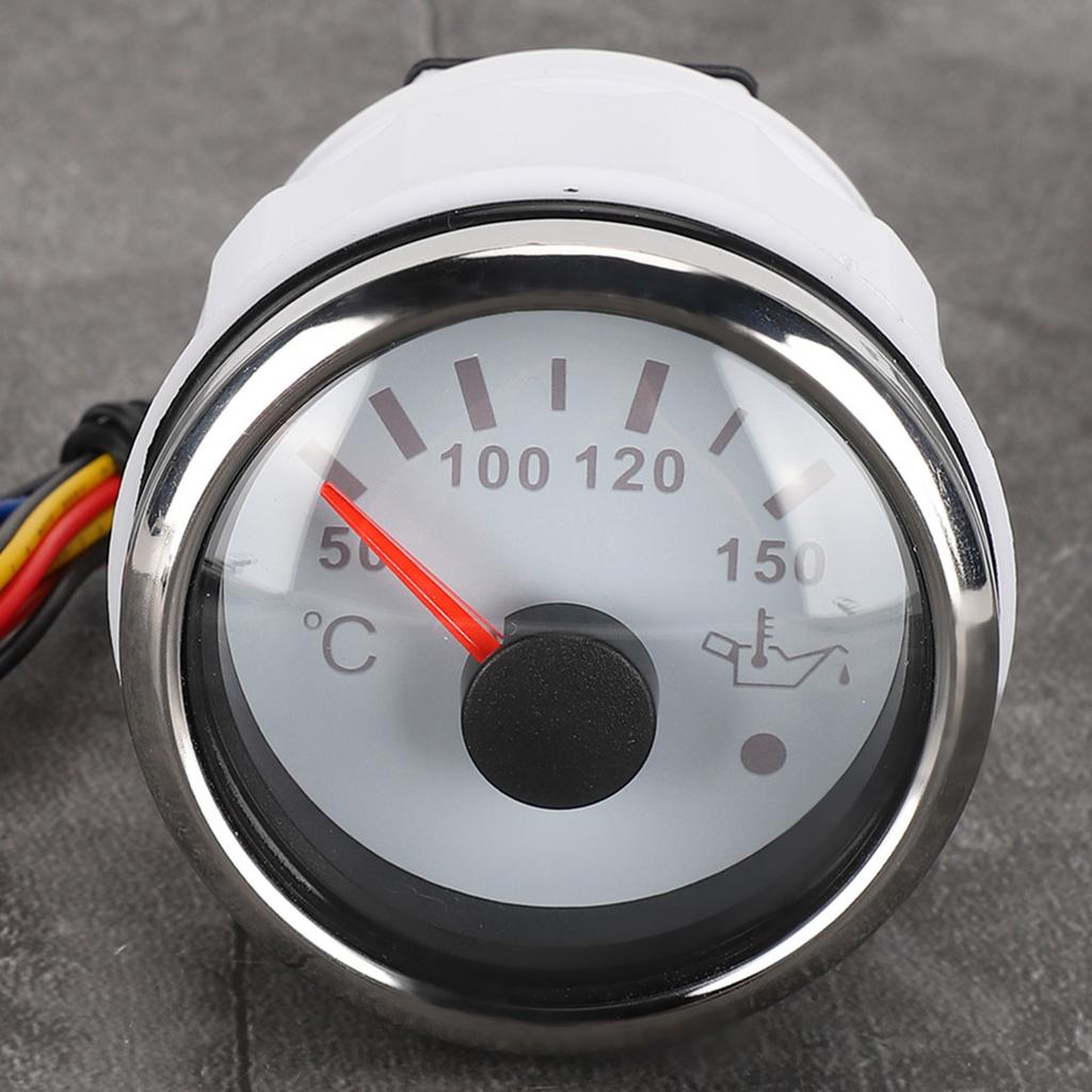Oil Temperature Gauge 52mmCelsius2in Intelligent Alarm 316 Stainless Steel for Car Boat