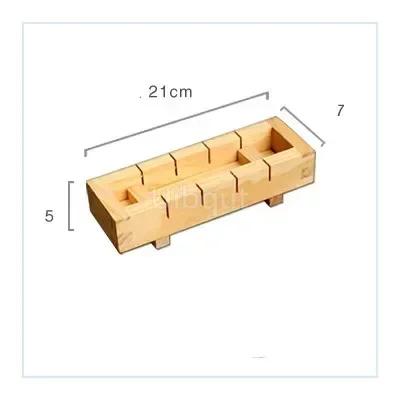Bamboo Wooden Rectangular Sushi Press Mold Box Sushi Making DIY Rice Roller Molds Sushi Kitchen Making Tools Bamboo Mat Bento