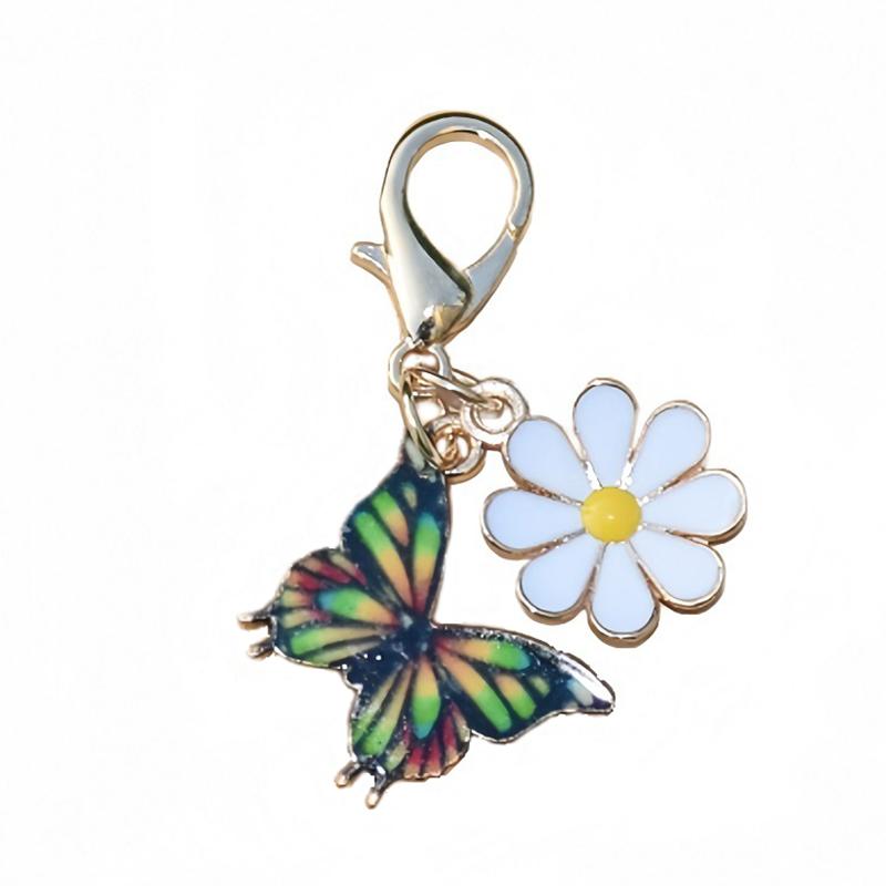 1PC DIY Gift Butterfly Design Pendant Keychain Marker Metal Creativity Keychain Party Daisy Cute