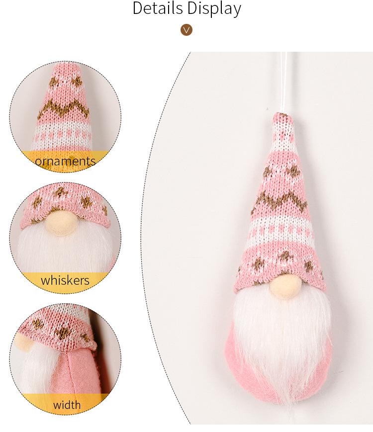 3pcs Forest Old Man Christmas Mini Doll Christmas Tree Pendant Xmas Decoration for Home Gnome Doll Xmas Kids 2022 New Year Gifts KTY