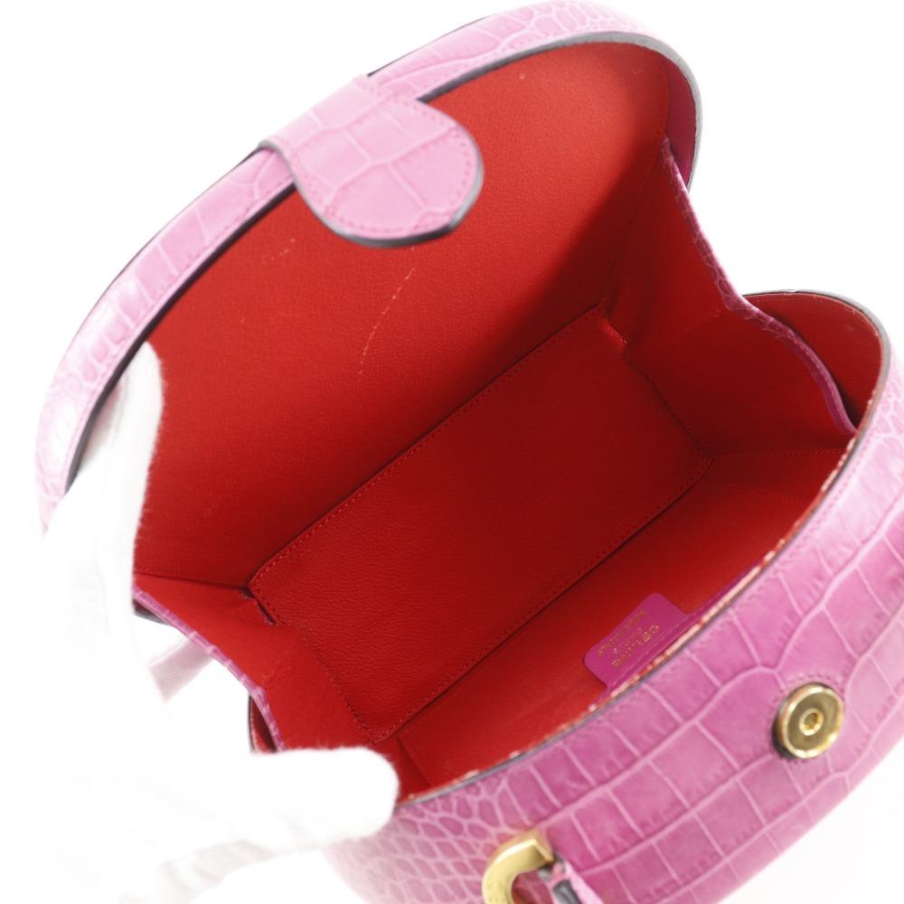 CELINE Handbag pink Embossed Leather Women Used