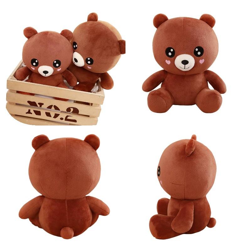 Cute Brown Bear Plush Toy Stuffed Animal Teddy Bear Doll Gift For Kids Girls