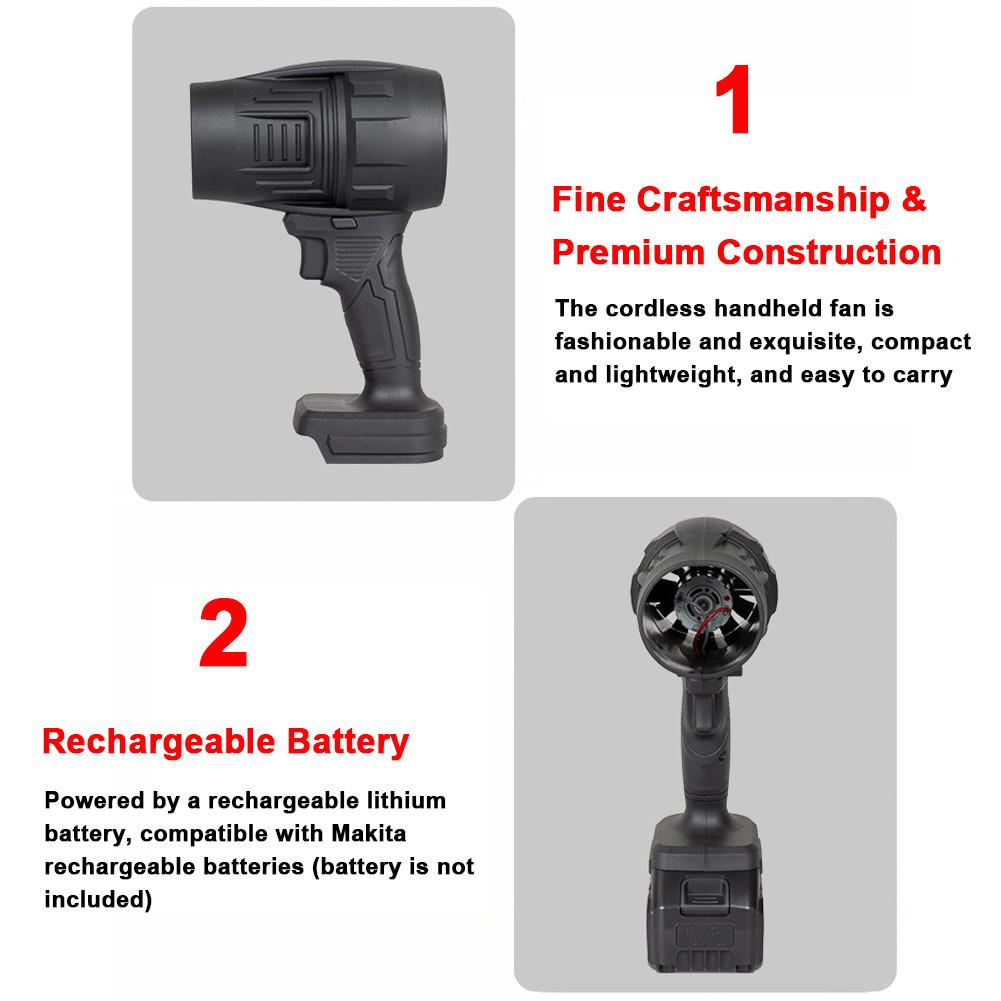 High Power Cordless Violent Turbo Fan Portable Strong Wind Electric Air Blower Handheld Mini Turbo Jet Fan