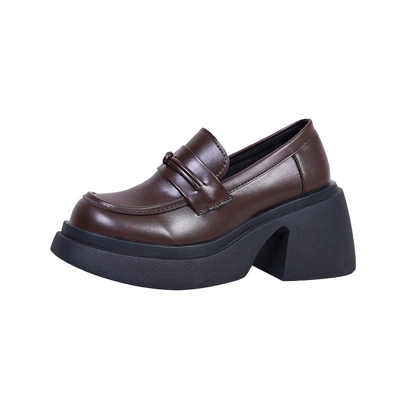 Fashion 2026 Spring Autumn Platform Mary Jane Shoes Women Thick Heels Trendy Street Slip On Lolita Shoes