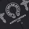 Mens Loose Fit Long Sleeve Cotton Shirt With Gothic Cross Print Streetwear Casual Top Fall 2025