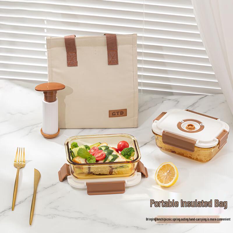 Hochborosilikatglas Vakuum Lebensmittelaufbewahrungsbehälter Set