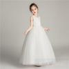 Dress Piano Recital Girls Formal Long Dress Wedding Graduation Party Embroidery Kindergarten Entrance Ceremony Suitable for Years Old [Kayiyasu]