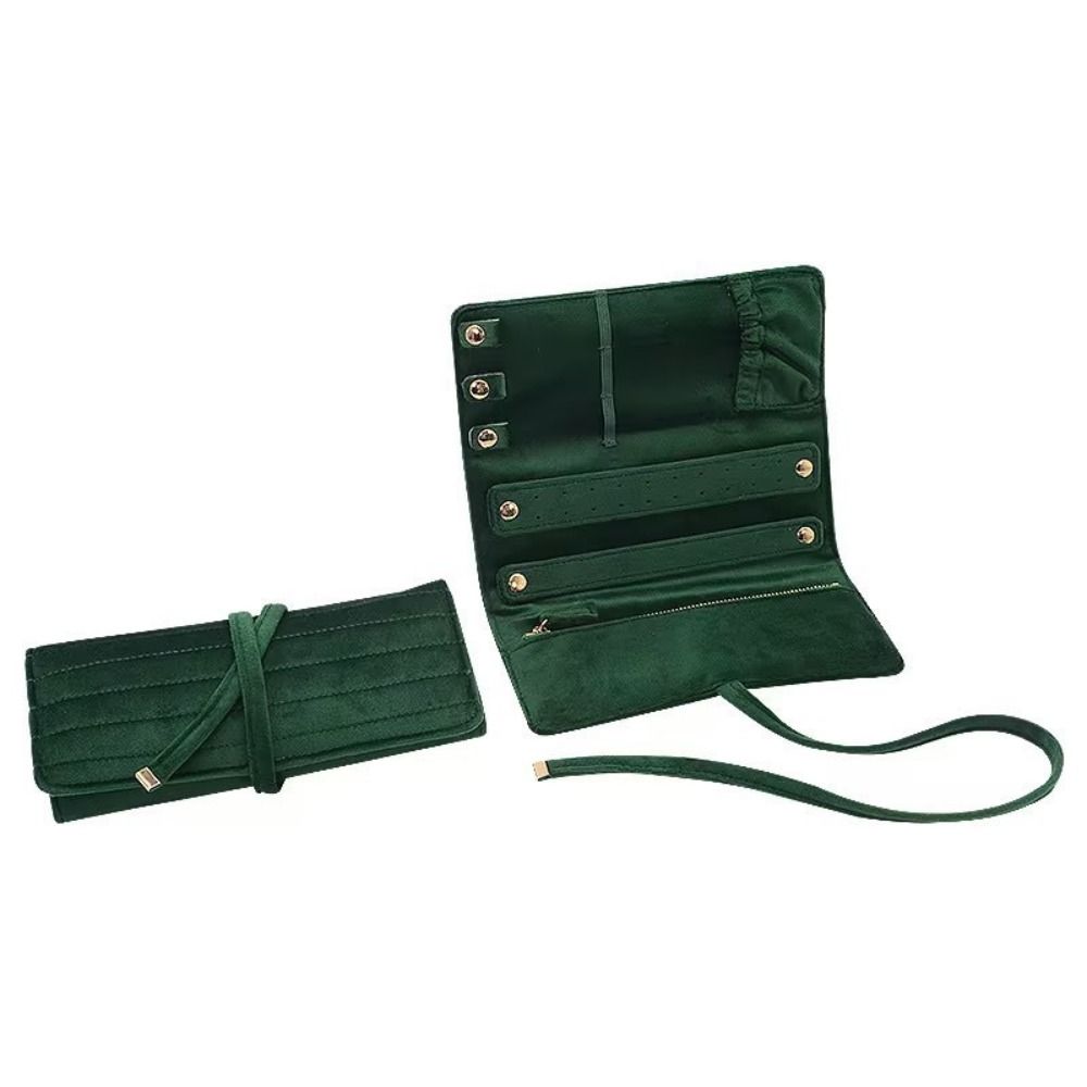 with Buckle Travel Jewelry Bag Foldable Storage Display Pouch Rings Necklaces Earrings Organizer