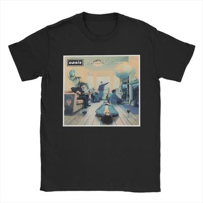 O-Oasis Rockband T-Shirts für Herren Vintage Baumwoll-T-Shirt Rundhalsausschnitt Kurzarm T-Shirt Geschenkidee Kleidung