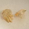 Unique Metal Twist Geometric Big Stud Earrings for Women New Fashion Romantic Gold Color Earrings Jewelry Valentine's Day Gifts