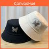Black Oversized Sun Hat For Women Summer Fashion Fisherman Hat Breathable Adjustable Head Size