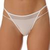 Womens Micro See Through Thong Low Waist Elastic Waistband Sheer Panties Briefs Lingerie Underwear