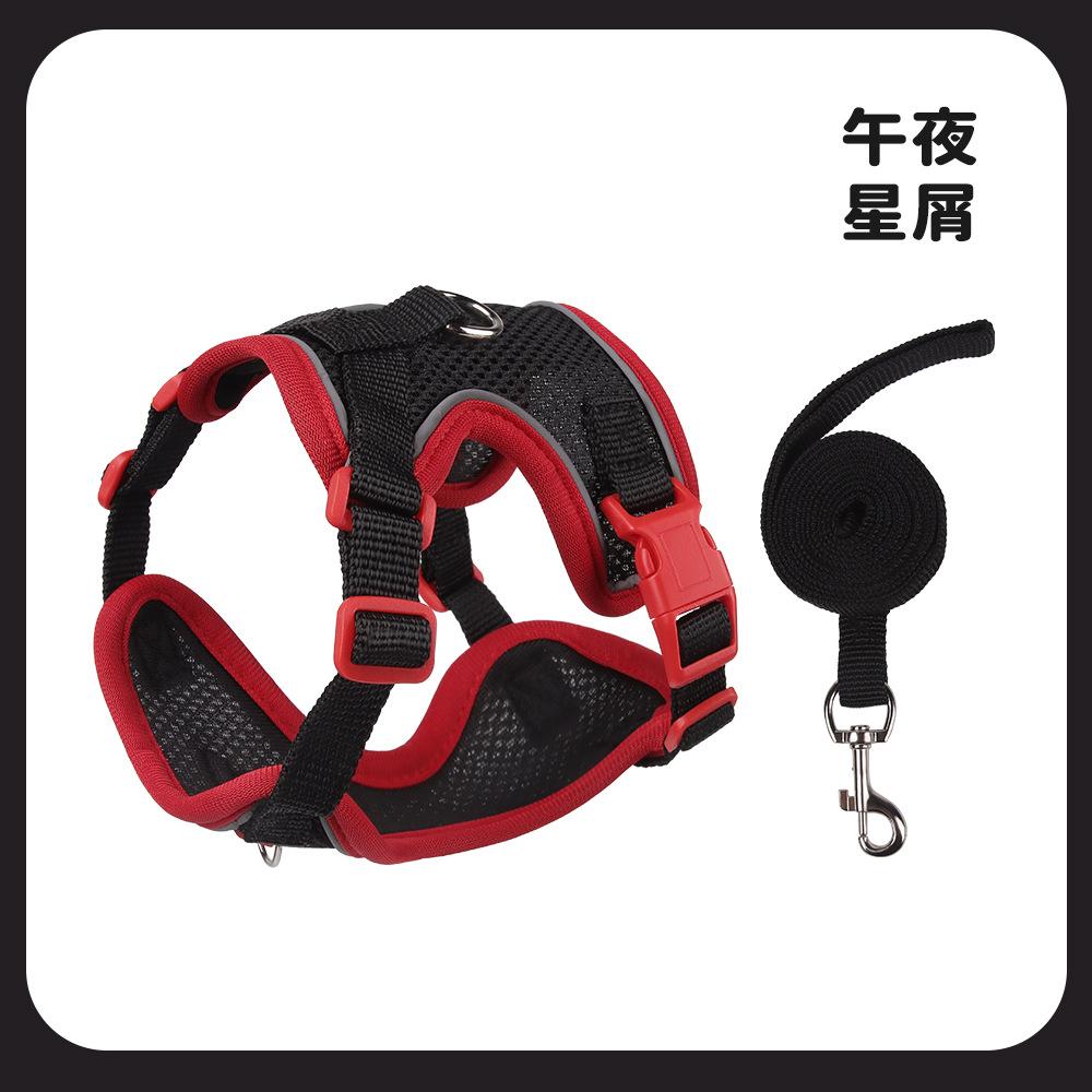 New cat leash vest type pet chest strap reflective and breathable anti-break free small dog walking cat leash