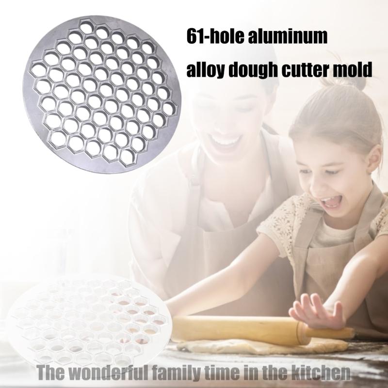 61 Hole Aluminum Alloy Dumpling Mould Press Professional Handmade Ravioli Maker For Home Restaurant Kitchens Use