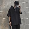Herren Kurzarm Kapuzen-T-Shirt - Trendiger Sommer Lockerer Harajuku-Stil, Hongkong Casual Mode, Fünf-Punkt-Ärmel.