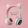 Cat Ear Luminous Bluetooth Headset: Over-Ear Wireless Headphones Compatible with Mobile Phones