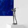 Golfing Statue Resin Figurine Table Centerpiece Decoration Modern Desk Golfer Sculpture for Window Office Cabinet Home Shelf