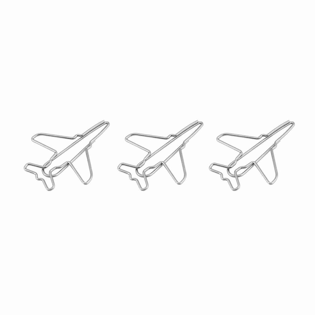 10pcs Airplane Shape Paper Clips Bookmark Marking Document Organizing Clip Stationery Supplies