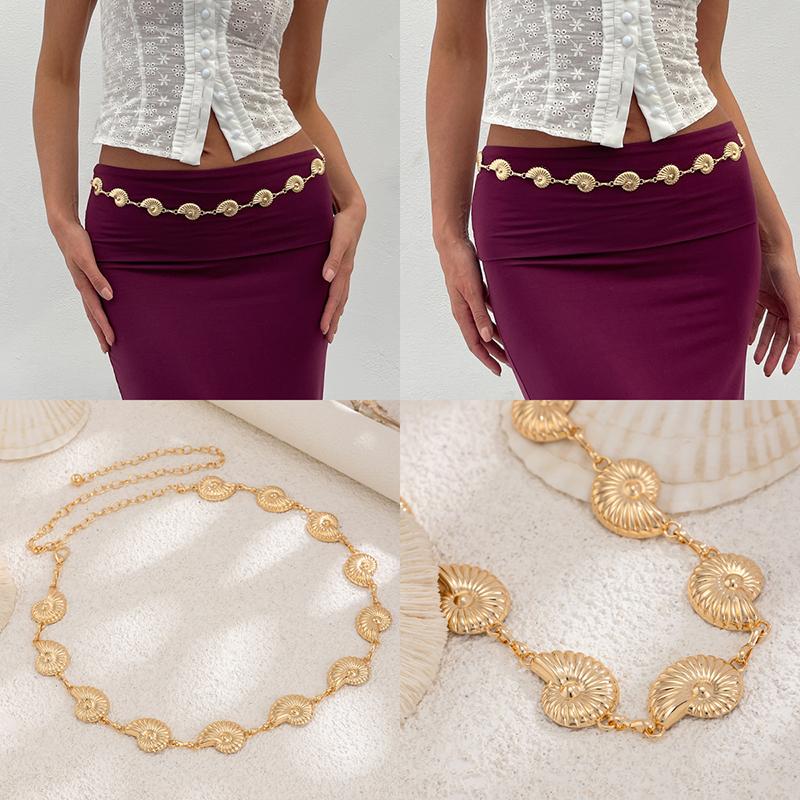  Natural Shell Conch Starfish Tassel Pendant Waist Chain For Women Girls Bohemian Style Retro Sexy Body Chain Gifts