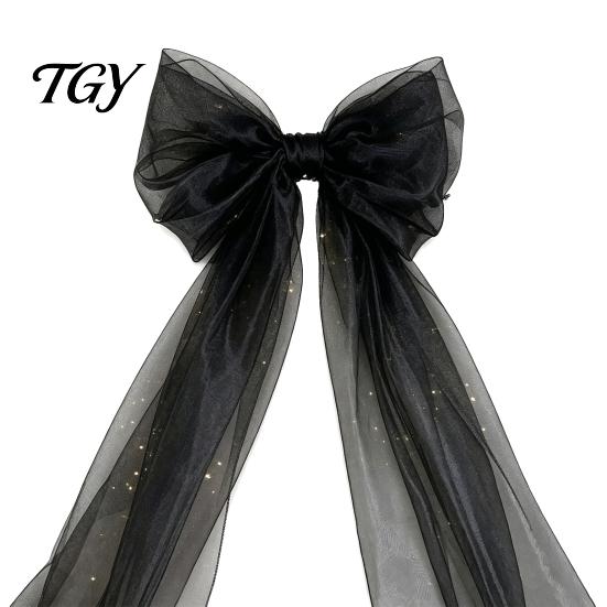 Big Fabric Bows for Birthday Events 79x20 Inch Giant Bow Christmas Tree Topper, Oversized Tulle Extra Large Event Styling Ornament with Long Streamer