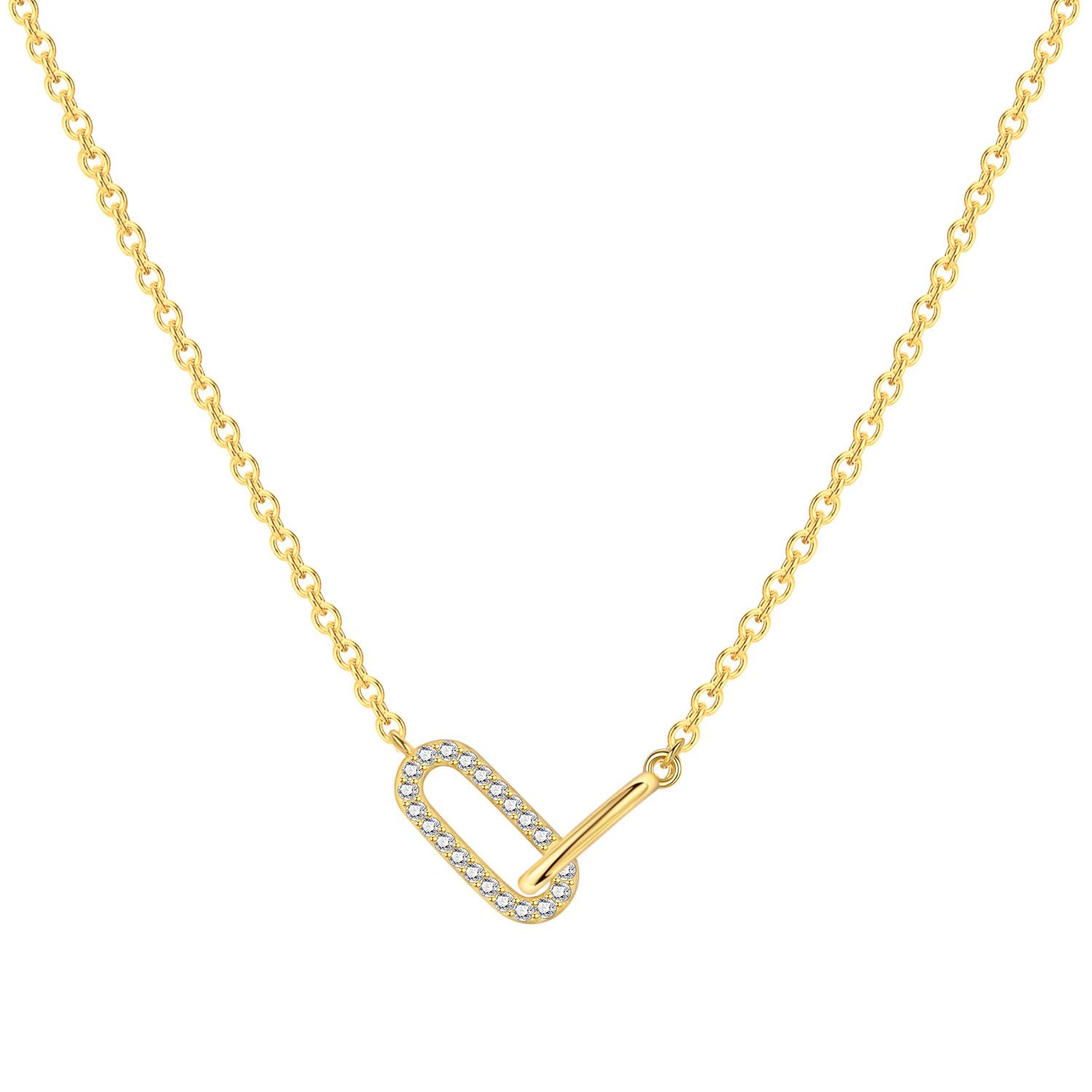 Orstarry   Kupfer Exquisit Vielseitig Doppelring Halskette Anhänger Halskette Für Frauen Geburtstagsgeschenke Feiner Schmuck beige