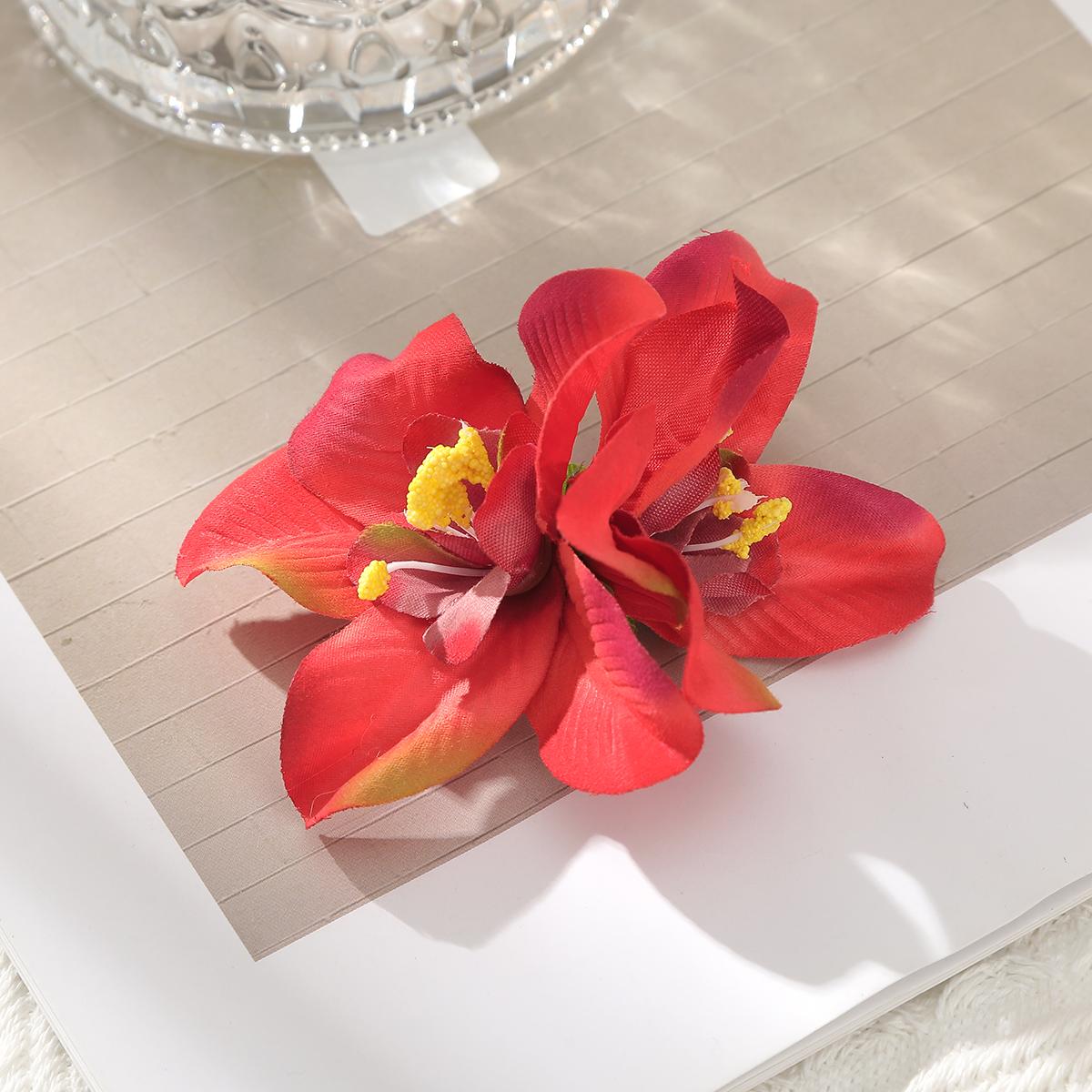 

Элегантные богемные цветочные маленькие заколки для волос с искусственным цветком, боковые заколки для волос, пляжные аксессуары для отдыха для женщин